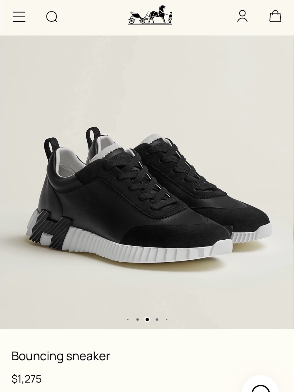 Women's Black Bouncing Sneaker by Hermes